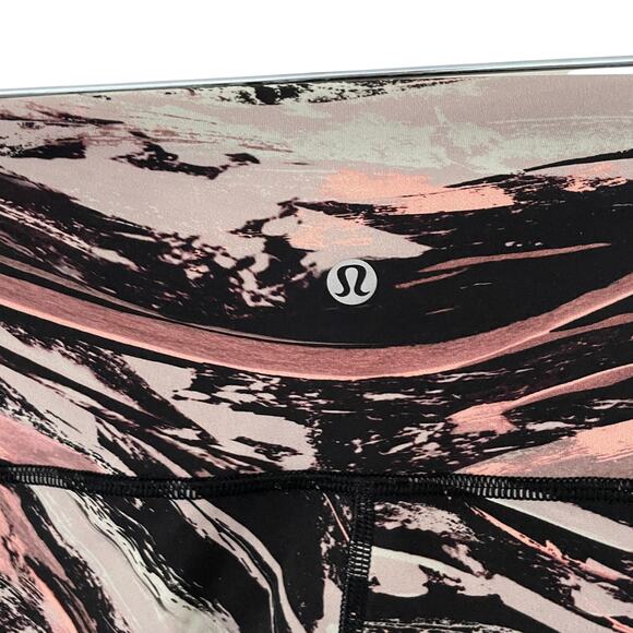 Lululemon Wunder Under HR Leggings 23" Inseam | Pink Black Marble Women’s 8/10 - Picture 4 of 7